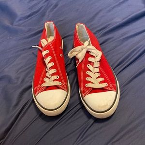 red low top shoes